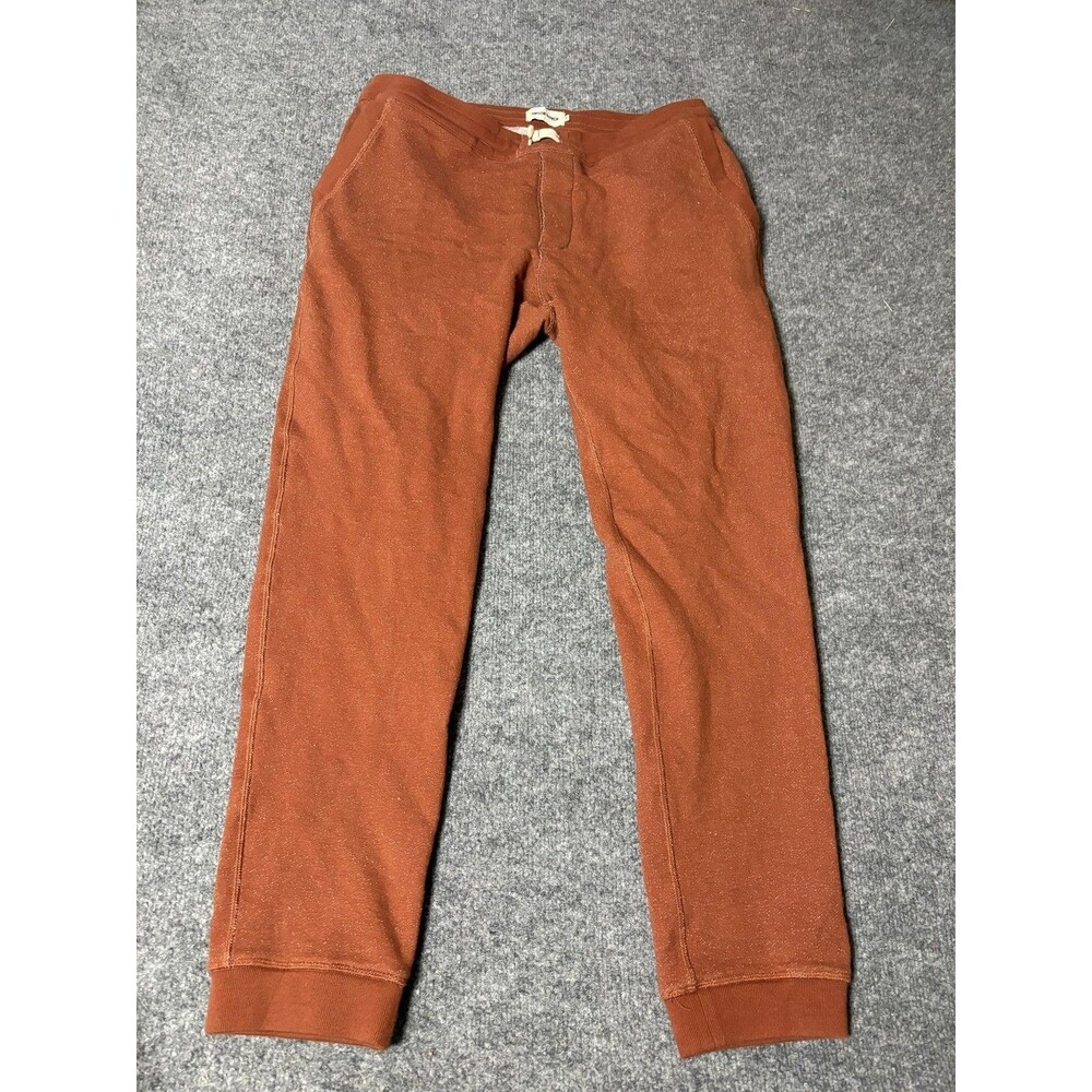 Taylor Stitch Sweatpants Mens M Brown Organic French Terry Jogger Elastic Waist